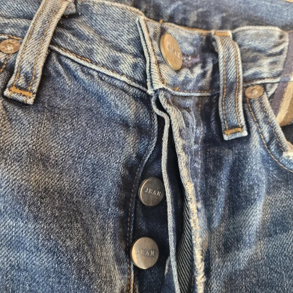 Jean Atelier SAMPLE Size 24 Women’s Selvaged 100% Cotton Denim Button Front Fly